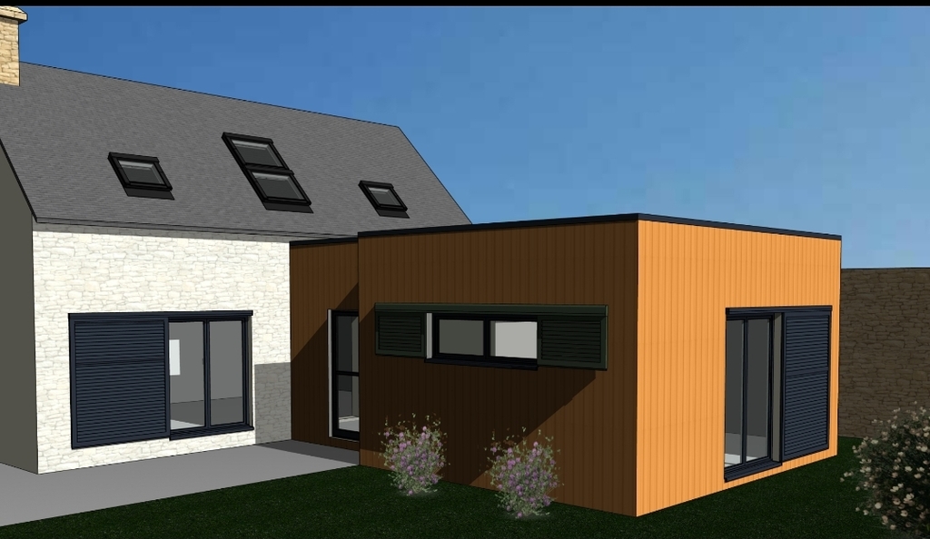 Extension en ossature en bois -AURAY